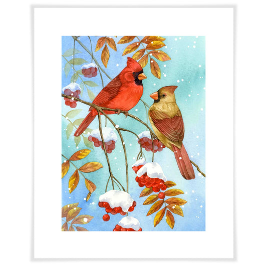 Holiday - Snow & Scarlet Art Prints