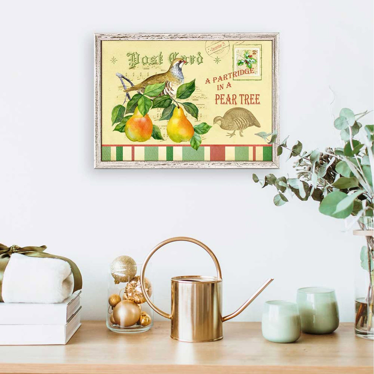 Holiday - Partridge In A Pear Tree Mini Framed Canvas