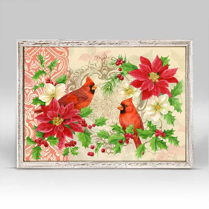 Holiday - 'Tis The Season - Cardinal Pair Mini Framed Canvas