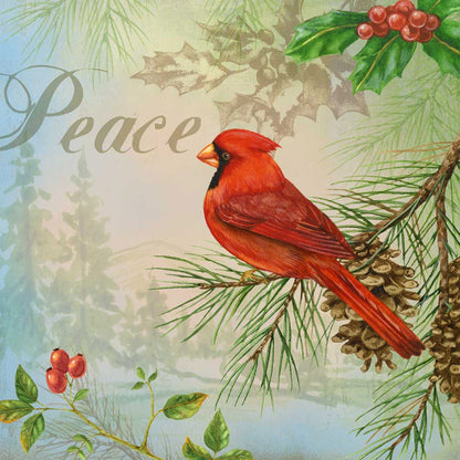 Holiday - Winter Song - Cardinal Canvas Wall Art