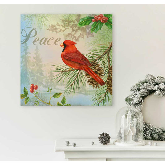 Holiday - Winter Song - Cardinal Canvas Wall Art