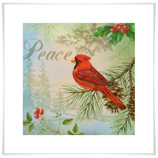 Holiday - Winter Song - Cardinal Art Prints