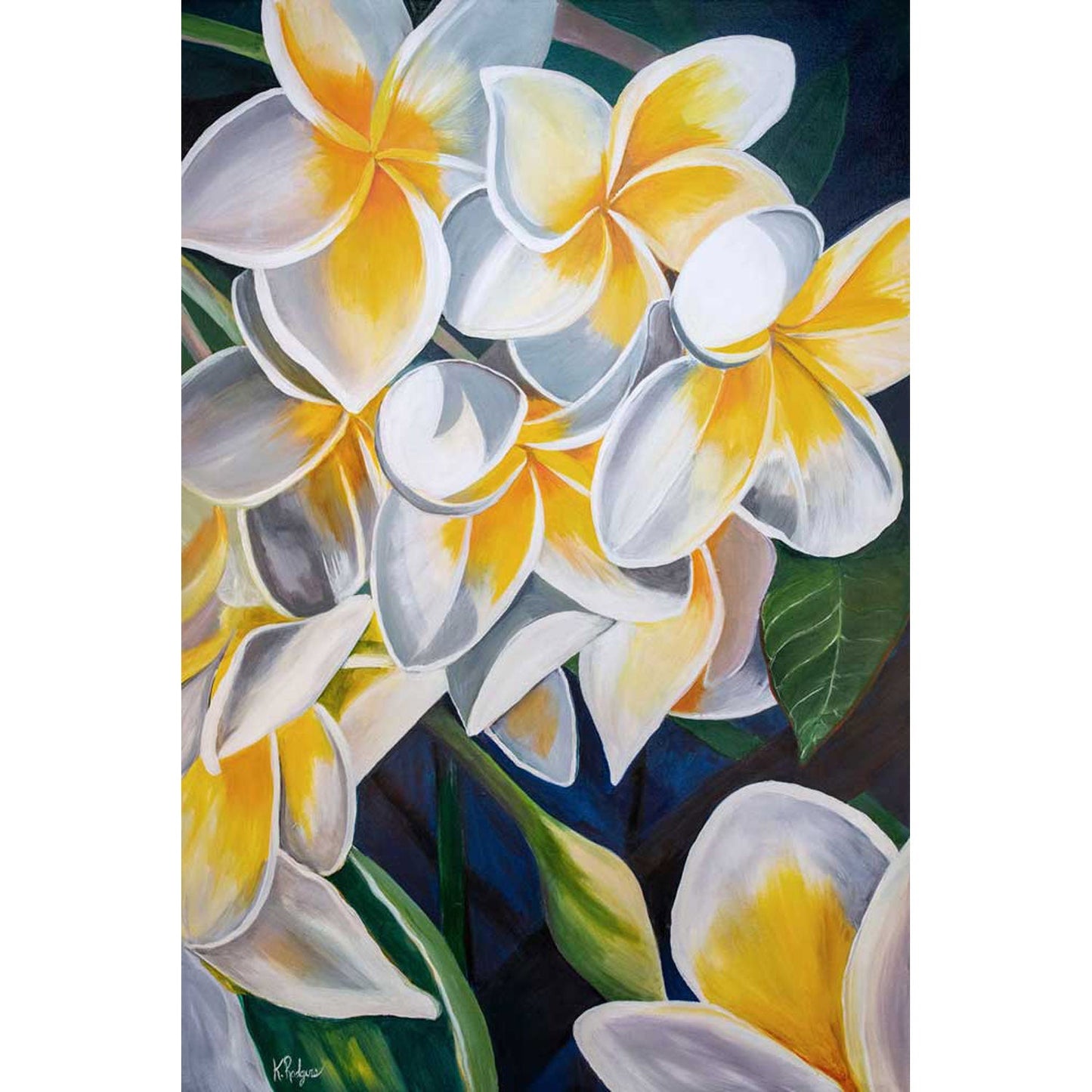 Plumeria Canvas Wall Art