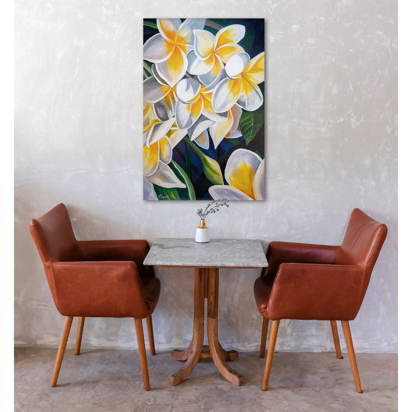 Plumeria Canvas Wall Art