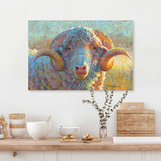 Pastoral Portraits - Regal Ram Canvas Wall Art