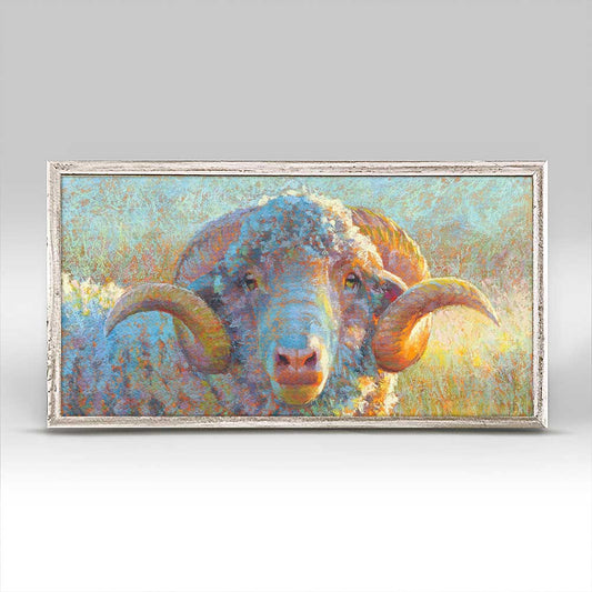 Pastoral Portraits - Regal Ram Mini Framed Canvas