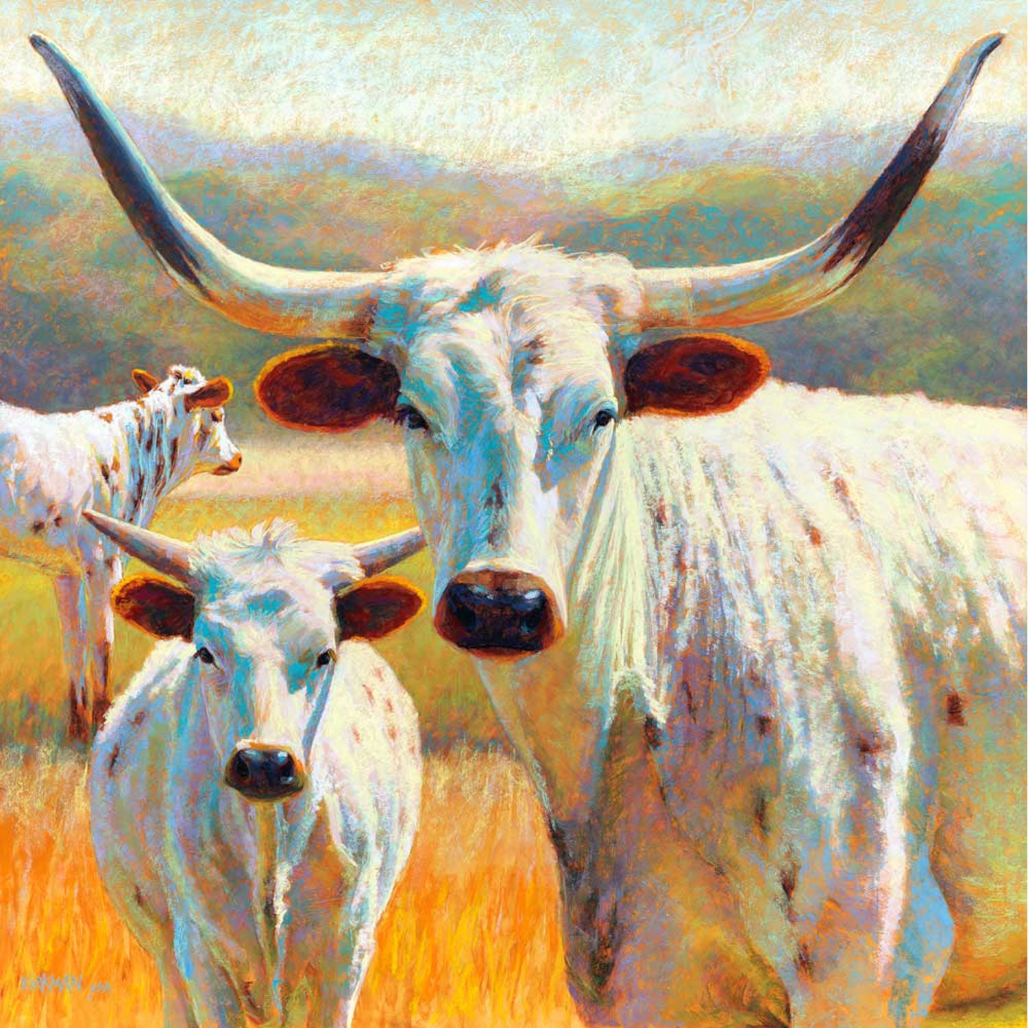 Pastoral Portraits - Look Of The Longhorn Canvas Wall Art - GreenBox Art