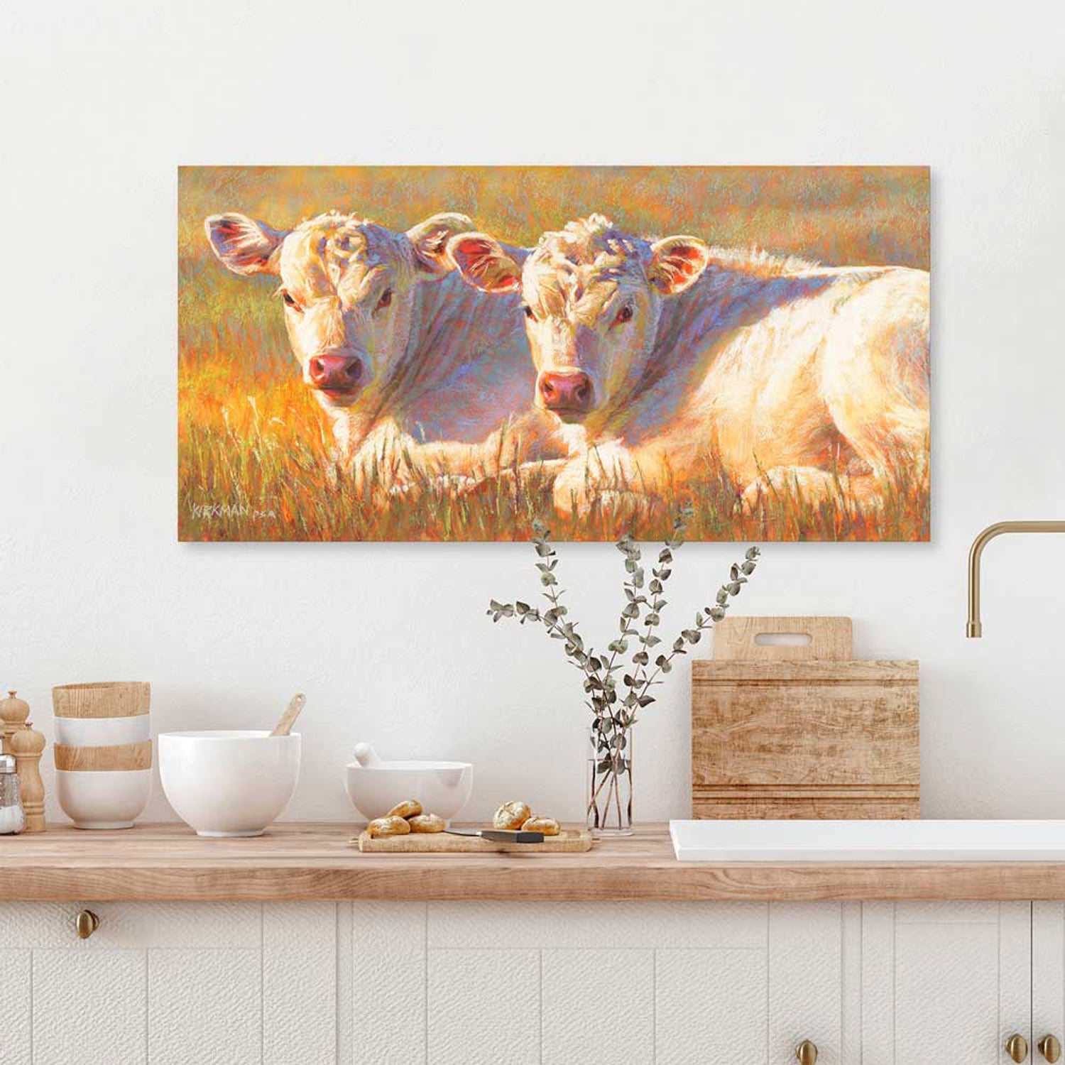 Pastoral Portraits - The Twins Canvas Wall Art - GreenBox Art