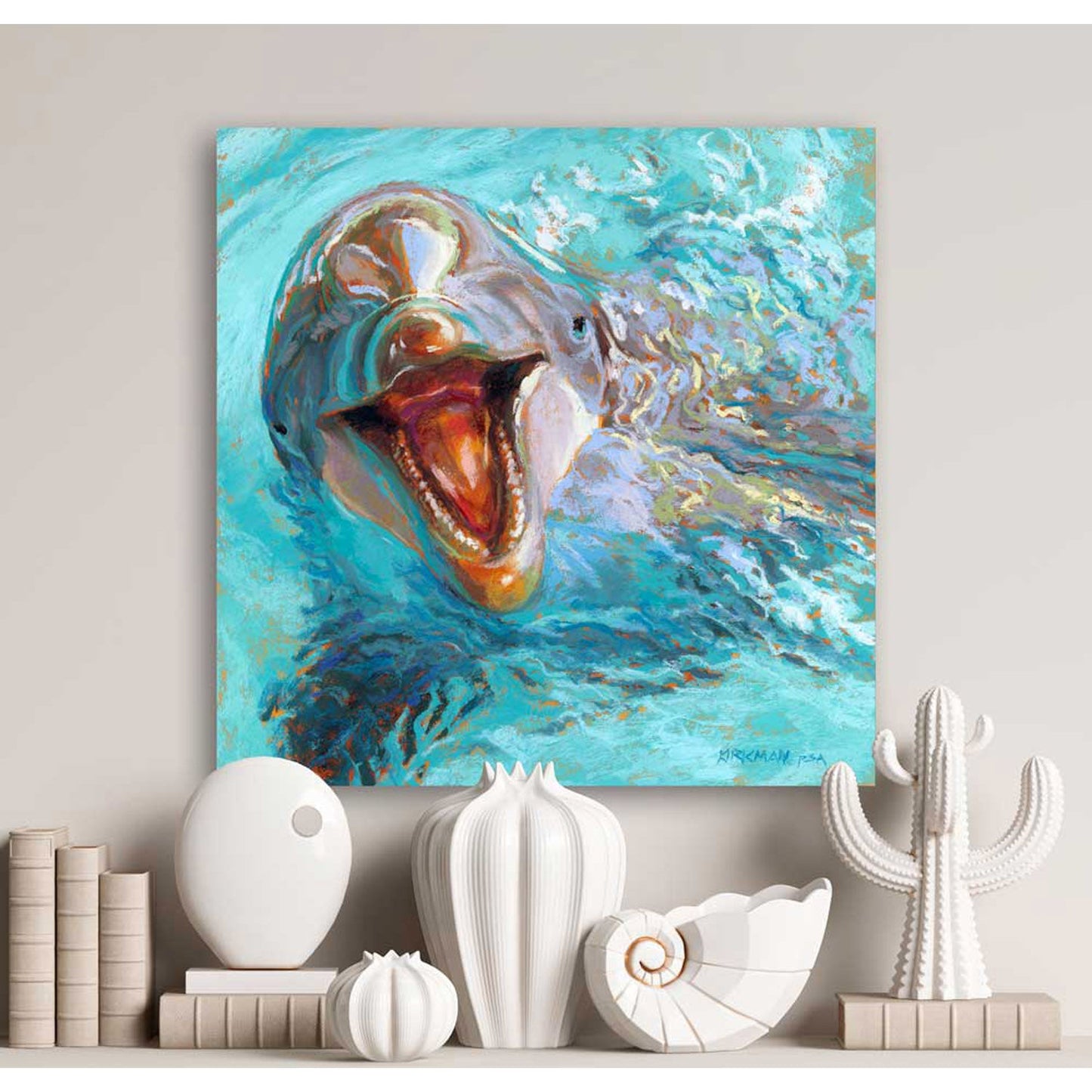 Joyous Dolphin Canvas Wall Art