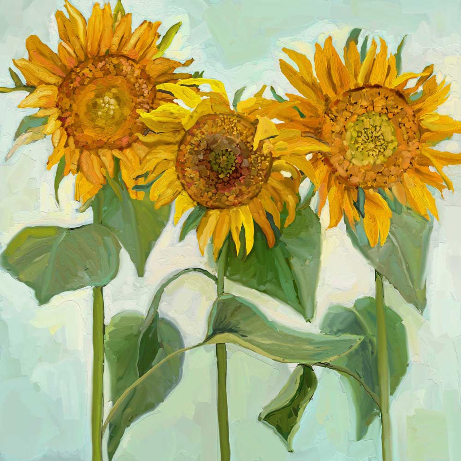 Sunflower Tranquility Canvas Wall Art - GreenBox Art