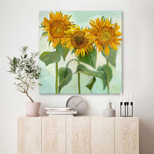 Sunflower Tranquility Canvas Wall Art - GreenBox Art