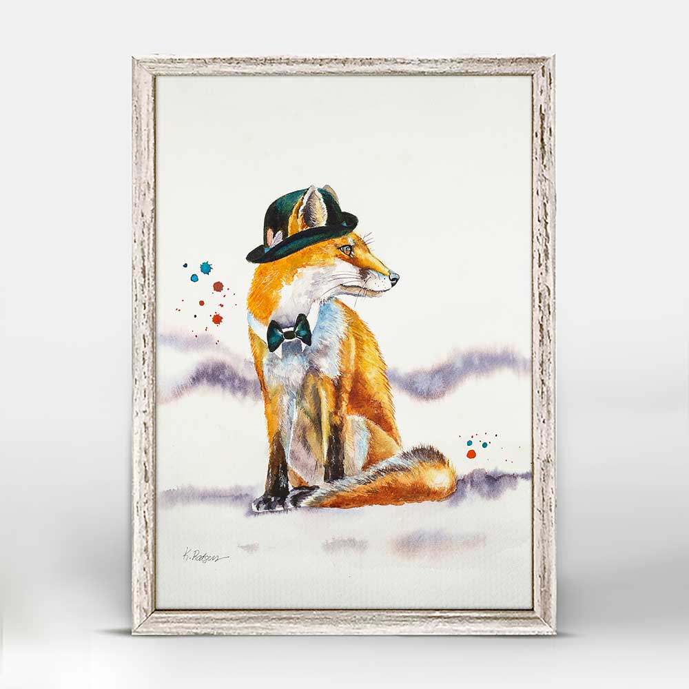 Dapper Fox Mini Framed Canvas - GreenBox Art