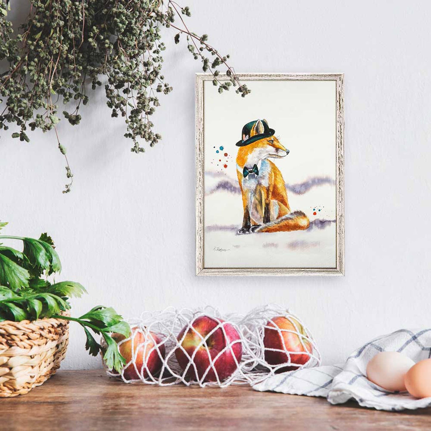 Dapper Fox Mini Framed Canvas - GreenBox Art