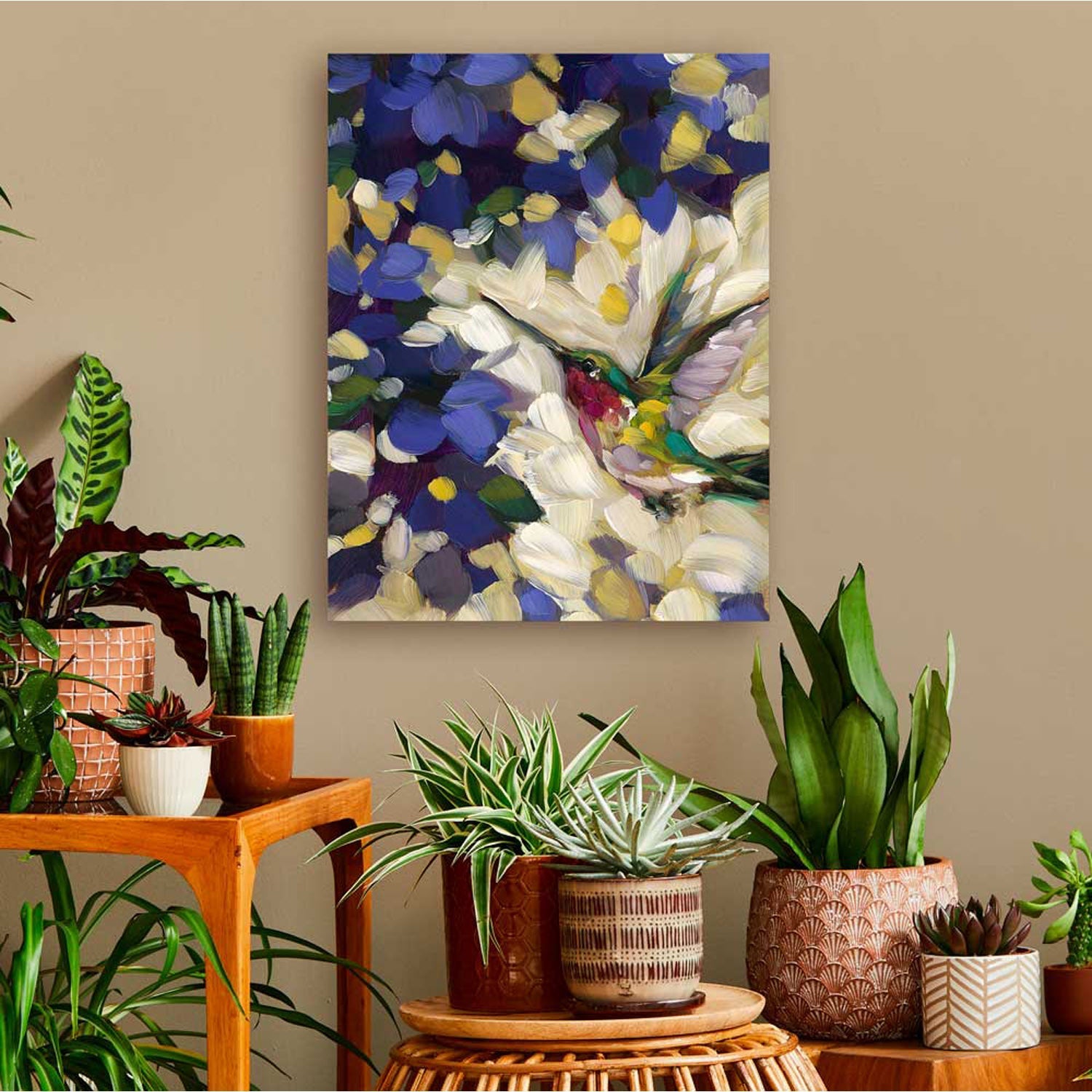 Blue Violet Canvas Wall Art - GreenBox Art