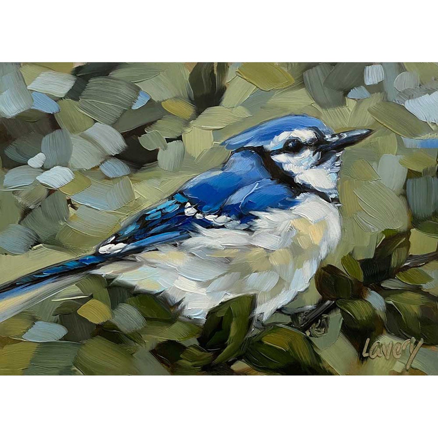 Bluejay Day Canvas Wall Art - GreenBox Art