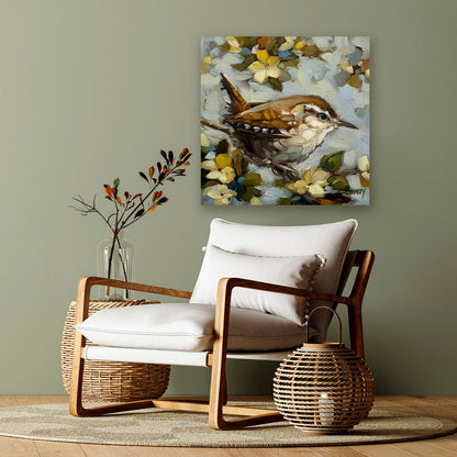 Carolina Wren Canvas Wall Art - GreenBox Art