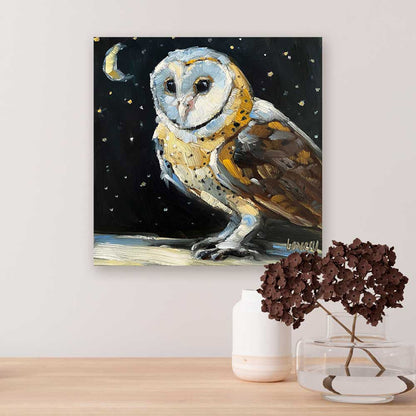 Midnight Visitor Canvas Wall Art - GreenBox Art