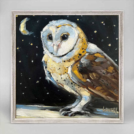 Midnight Visitor Mini Framed Canvas