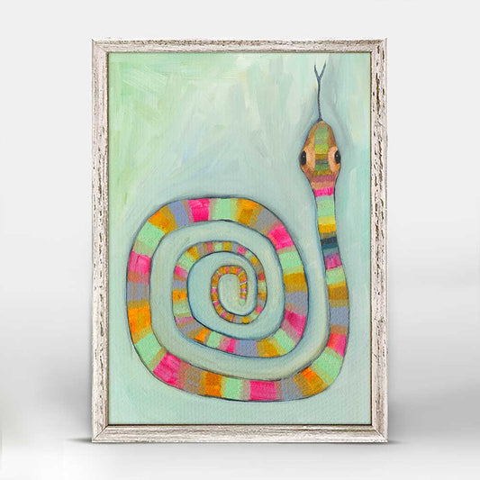 Simply A Snake Mini Framed Canvas