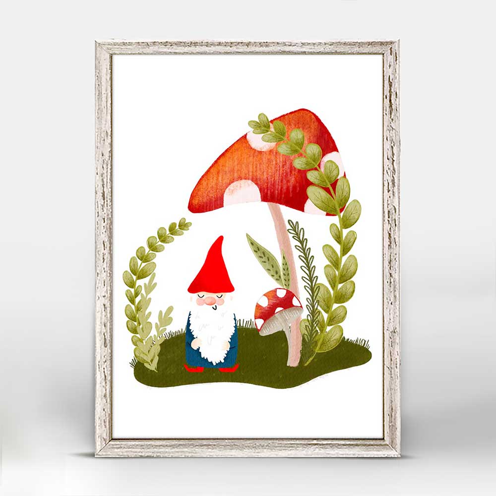 Gnomey Mini Framed Canvas