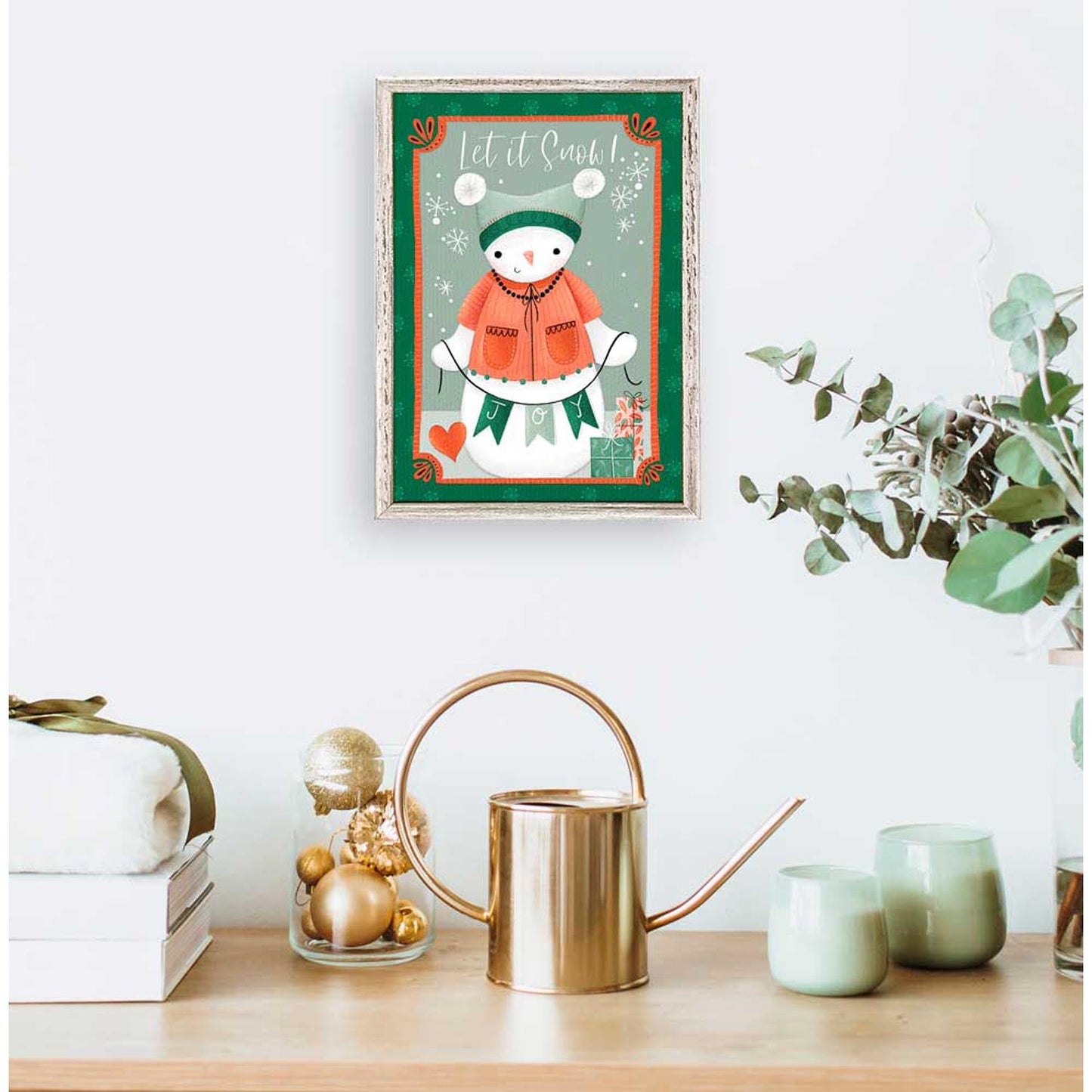 Holiday - Let It Snow - Joy Mini Framed Canvas
