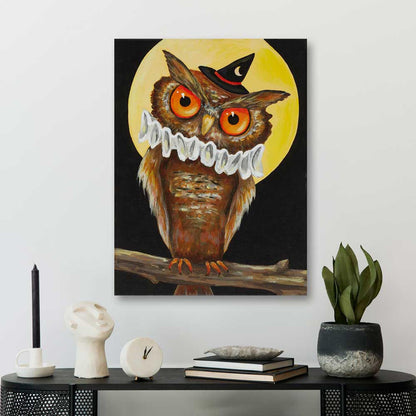 Whooo's There Canvas Wall Art