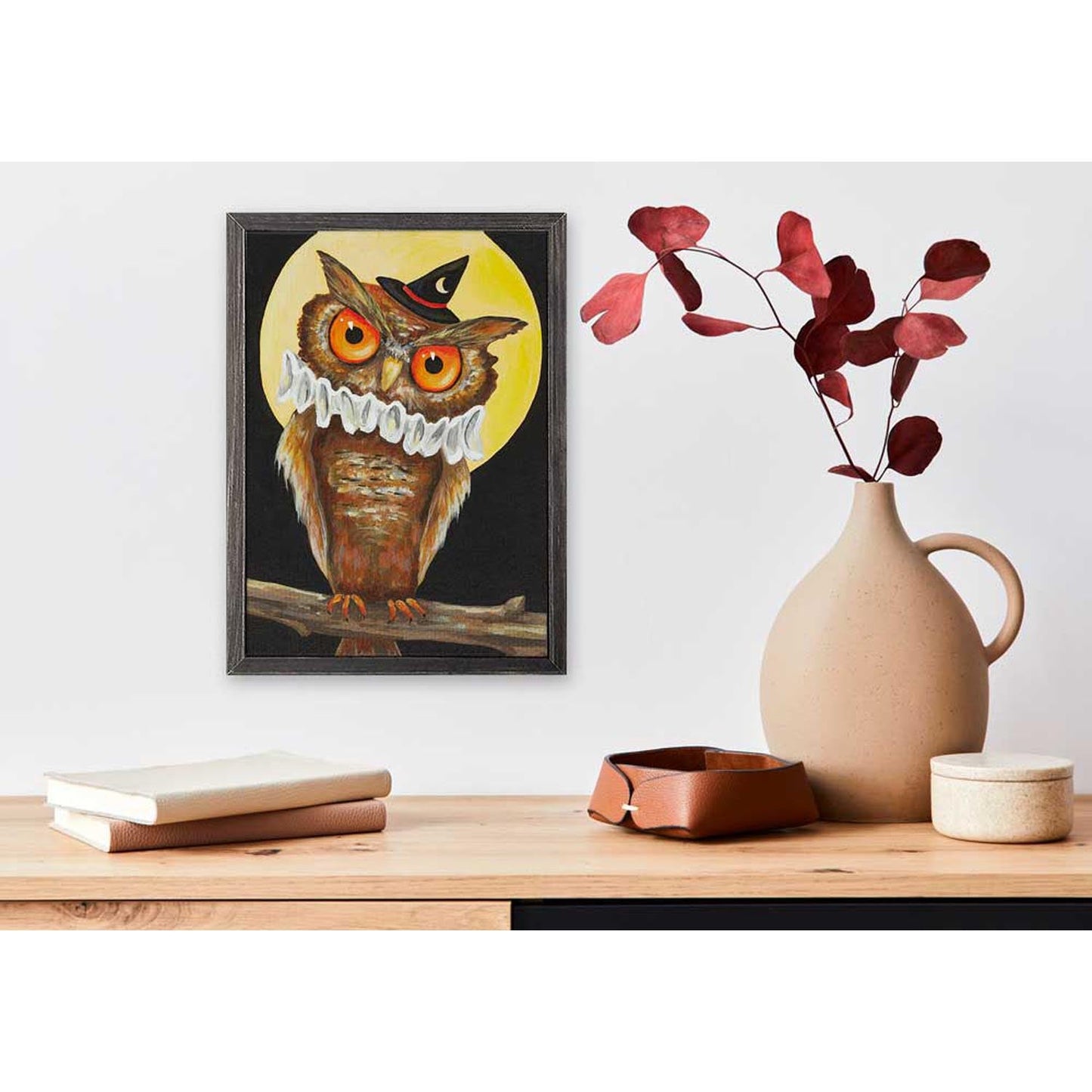Whooo's There Mini Framed Canvas