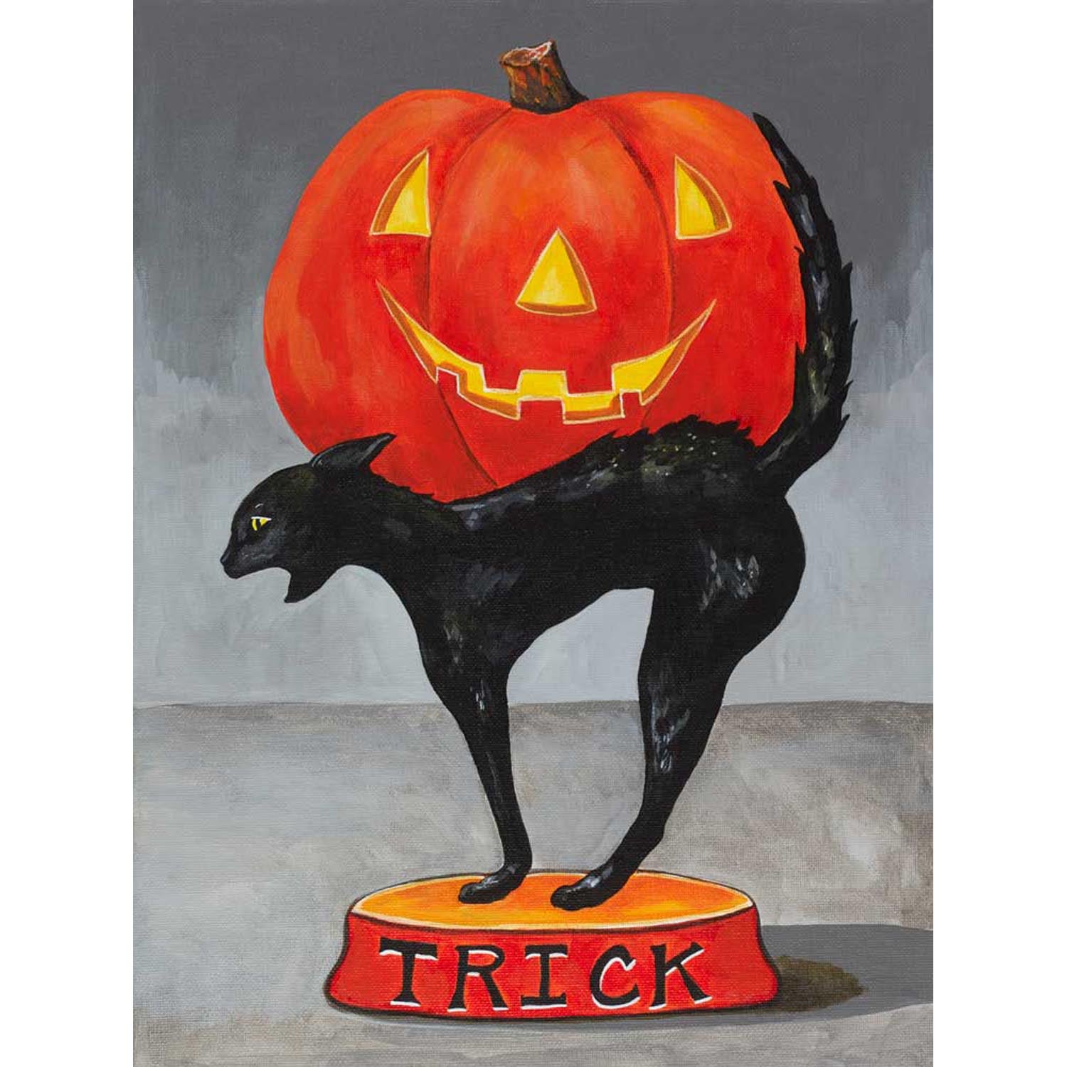 Vintage Halloween Canvas Wall Art - GreenBox Art