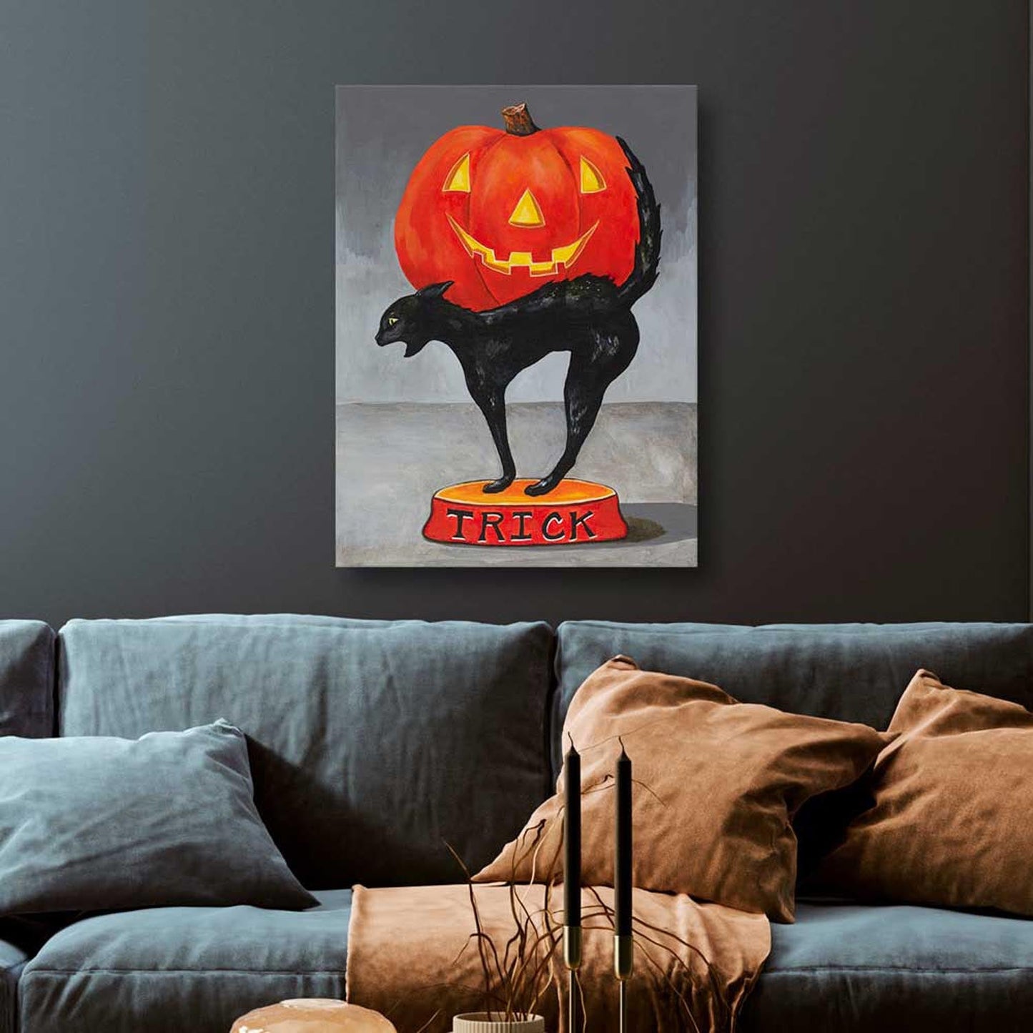 Vintage Halloween Canvas Wall Art