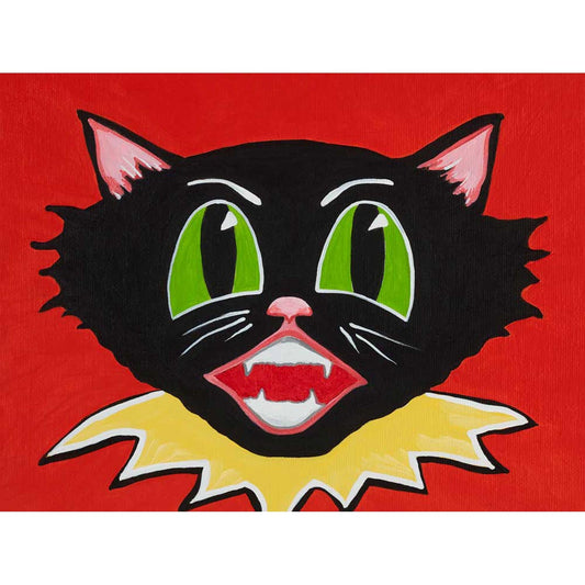 Halloween - Trick Or Treat Cat Canvas Wall Art
