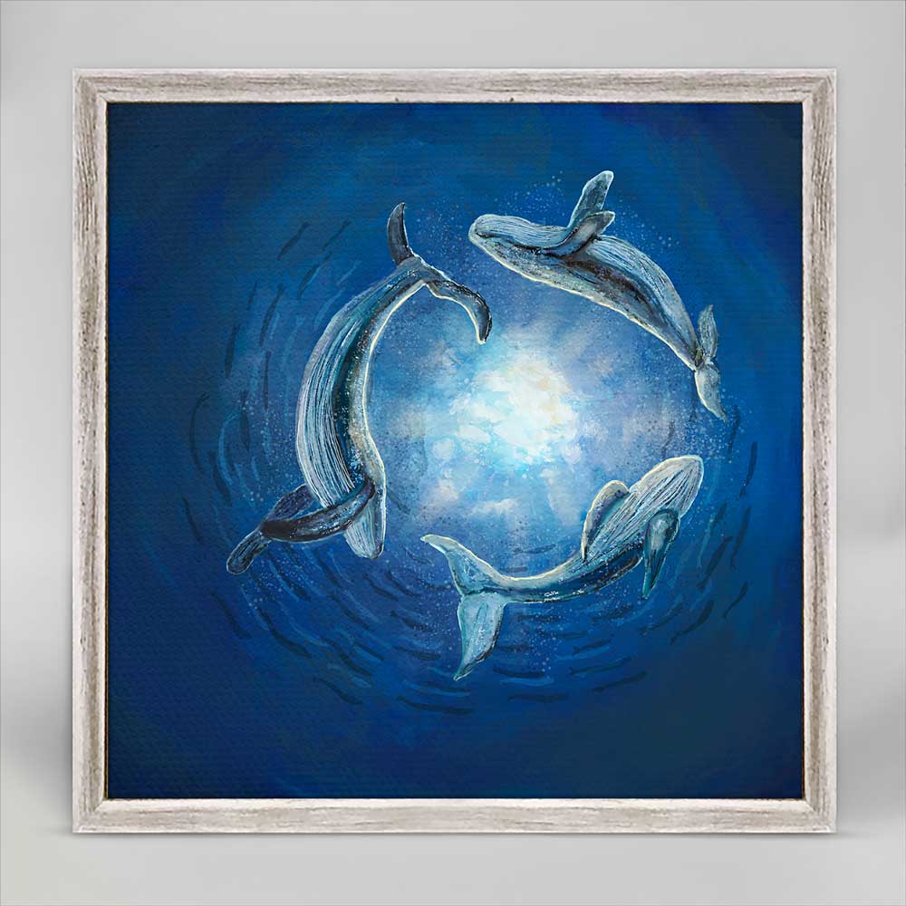 Whale Dreams Mini Framed Canvas - GreenBox Art