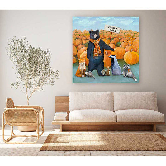 Fall - Pumpkin Patch Friends Canvas Wall Art