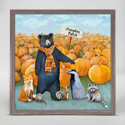 Fall - Pumpkin Patch Friends Mini Framed Canvas