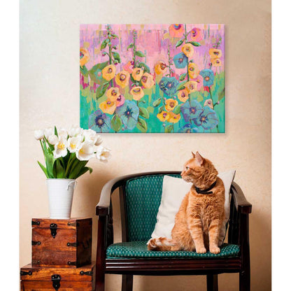 She's Out Back In The Garden Canvas Wall Art
