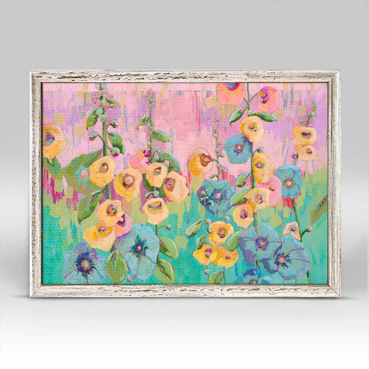 She's Out Back In The Garden Mini Framed Canvas