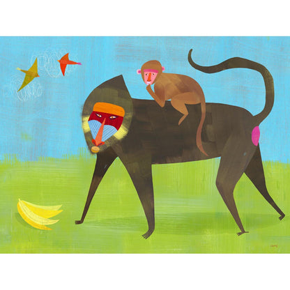These Baboons are Bananas Canvas Wall Art