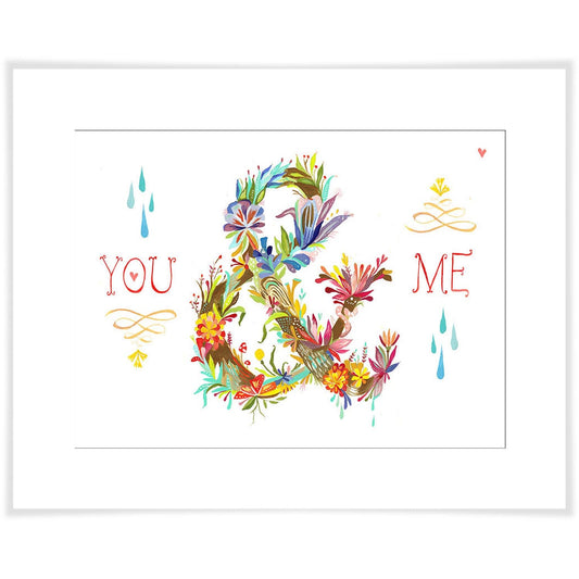 You And Me Floral Art Prints