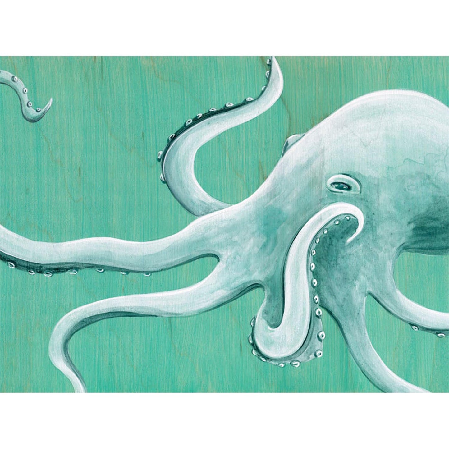 Blue Octopus Canvas Wall Art