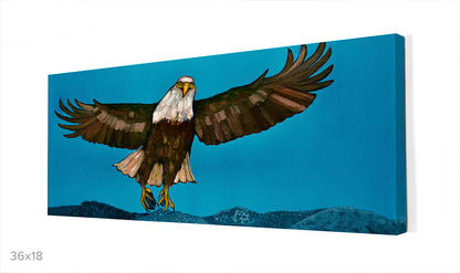 Bald Eagle Blues Canvas Wall Art