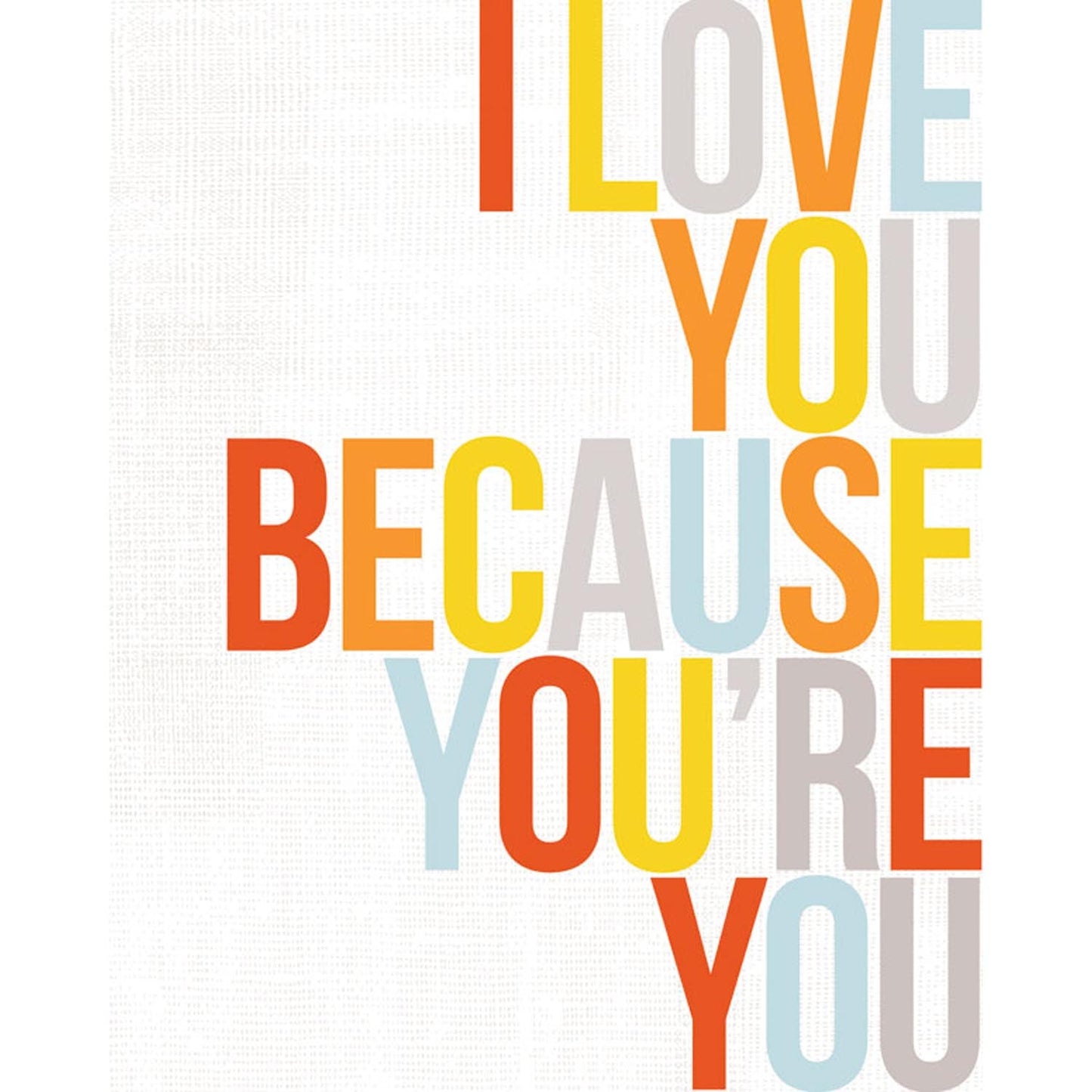 Because You're You Canvas Wall Art