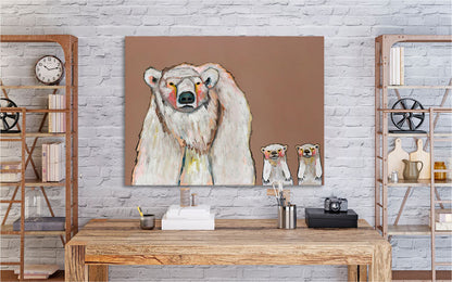 Polar Bear Cubs Canvas Wall Art