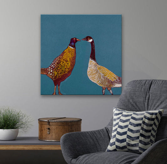 Pheasant & Goose Canvas Wall Art - GreenBox Art