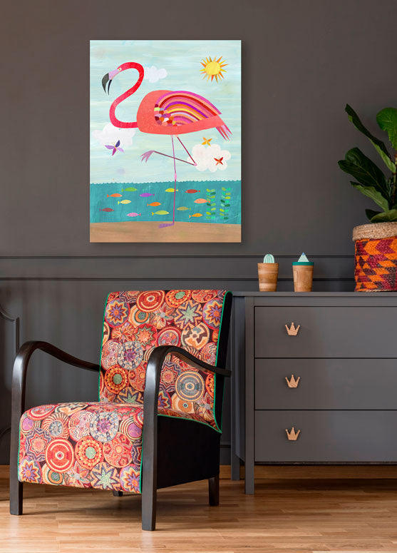 Flamboyant Flamingo Canvas Wall Art