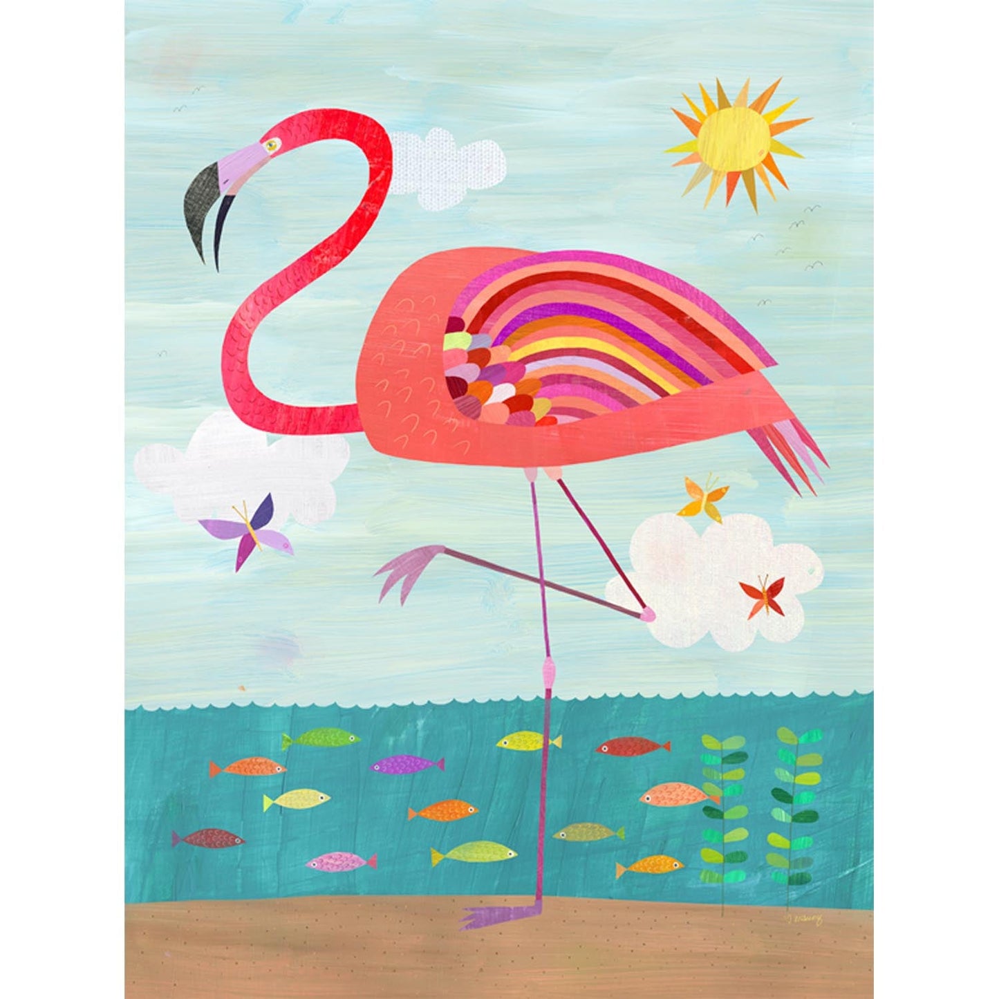 Flamboyant Flamingo Canvas Wall Art