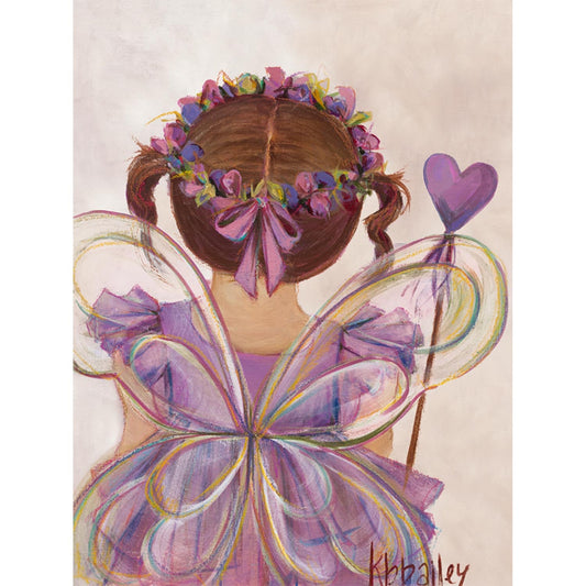 Little Fairy Princess - Brunette Canvas Wall Art