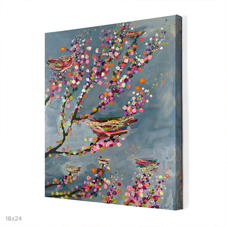 Nests & Berries Canvas Wall Art