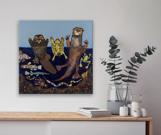 Turtle Rescue Canvas Wall Art