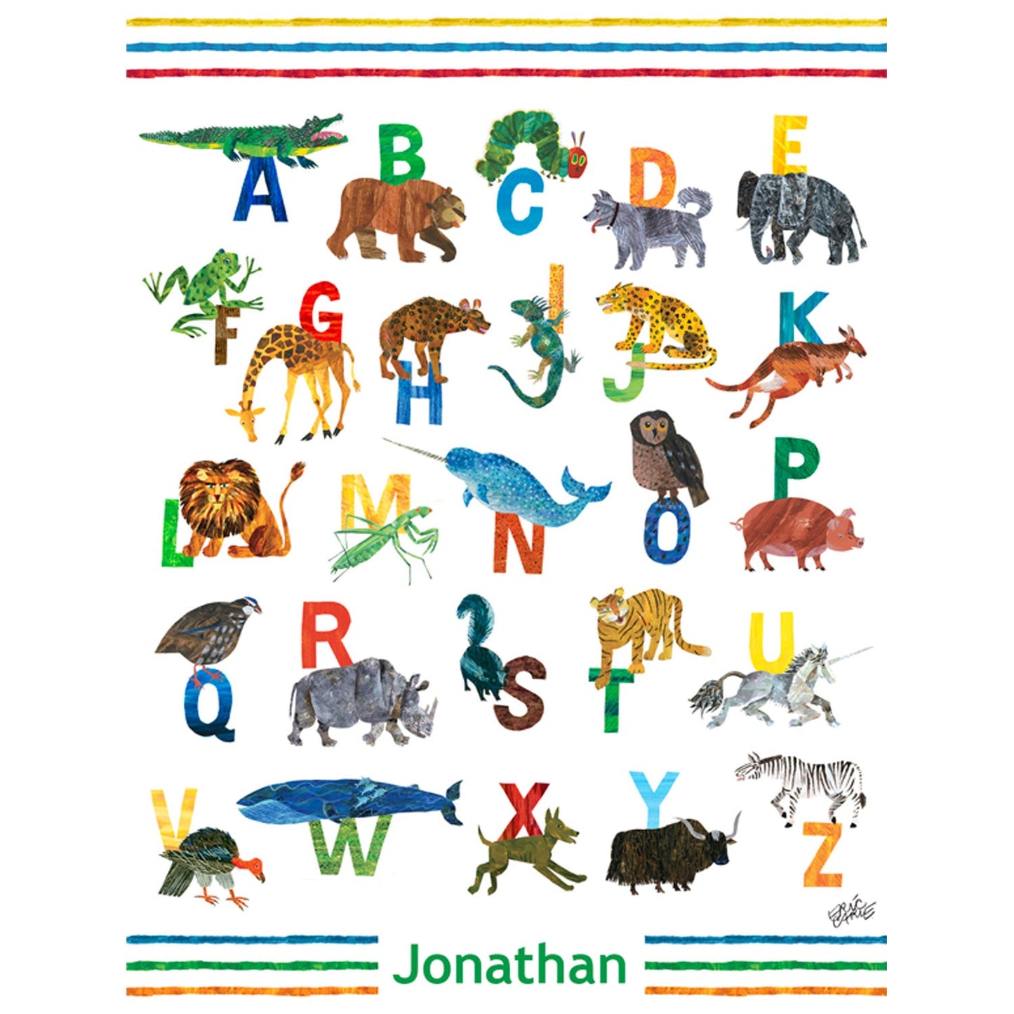 Eric Carle's ABC's - Boy Canvas Wall Art