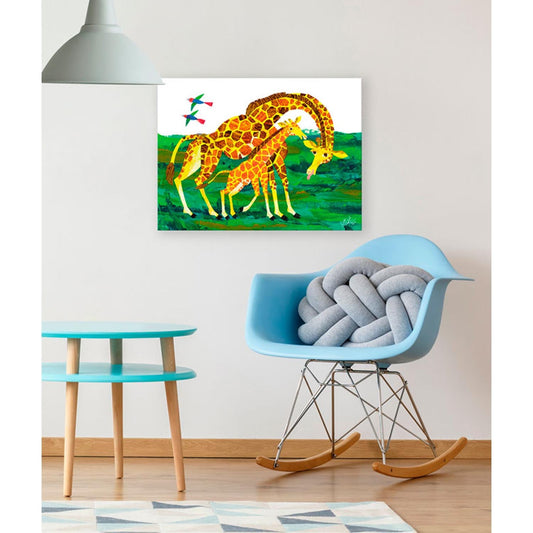 Eric Carle's Giraffe Mother Canvas Wall Art