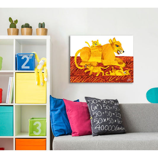 Eric Carle's Lion Mother Canvas Wall Art